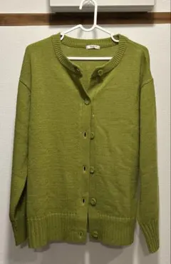 CINEMA CLUB 長袖 カーディガン グリーン M 抹茶色 秋服 冬服