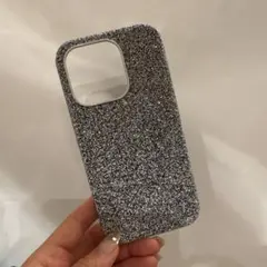 Swarovski シルバー グリッター iPhoneケース