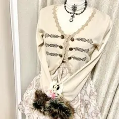 axes femme ナポレオンカーディガン　クラロリ　Y2K ベージュ　姫カジ