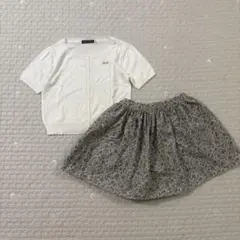 ベベ　グローバルワーク　セット　カーディガン　キュロット　120 130
