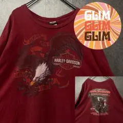 00s USA古着◆ハーレーダビッドソン イーグル 半袖Tシャツ メンズ6XL