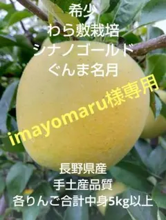 imayomaru様わら敷栽培シナノゴールド、ぐんま名月手土産質長野産5kg以上