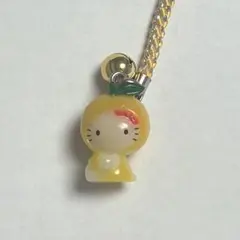 静岡限定 ご当地キティ みかん レトロ 鈴 ストラップ サンリオ ハローキティ