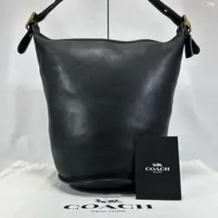 美品 オールドコーチ バケツ 斜め掛け ショルダーバッグ クロスボディ 黒 美品】COACH オールドコーチ バケツ型ショルダーバッグ 黒