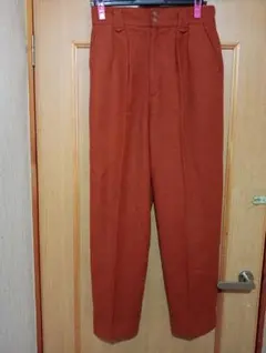 ウール100% オレンジ スラックス