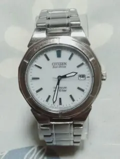 美品！シチズンエコ・ドライブデイトクォーツ！10BAR！稼働品！