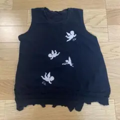 t.b センソユニコ　ニット　タンクトップ　黒　天使　エンジェル　サマーニットのサムネイル