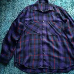 80s 90s RUSSIA cotton plaid shirt EURO
