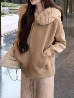 ファー付きパーカー パーカー