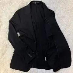 NO ID. テーラードジャケット 無地 ブラック 1 ウォッシャブル