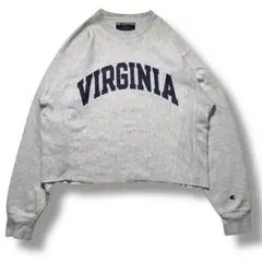 F820　【即購入OK】champion　カットオフスウェット　S　ライトグレー