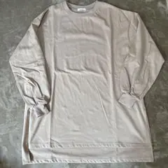 INGNI ベージュ 長袖オーバーシャツ サイドスリット