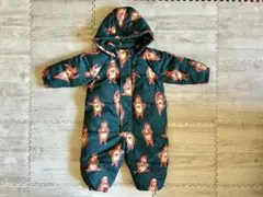 tinycottons クマ柄 ボディースーツ ダウンダークグリーン12M