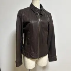 ダークブラウン レザー ジャケット