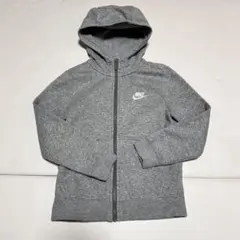ナイキ キッズ フルジップパーカー XS 120 グレー NIKE ジュニア