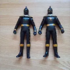 爆竜戦隊アバレンジャー　アバレブラック　ソフビ　2体セット