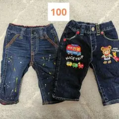 ミキハウス ハーフパンツ 100 デニム