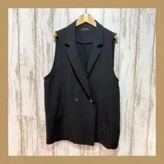 tip top ◆ティップトップ（F) ダブルボタンテーラーベスト ジレ　黒