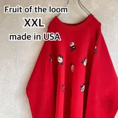 80s 90s パンダ 両面プリント アメリカ製 ビッグサイズ スウェット