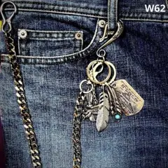 ウォレットチェーン ストリート バイカー カラビナ メンズ アメカジ W62