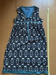 花柄ノースリーブミニワンピース　M チュニック