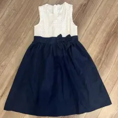 SHEIN 10Y フォーマルワンピース ホワイト・ネイビー