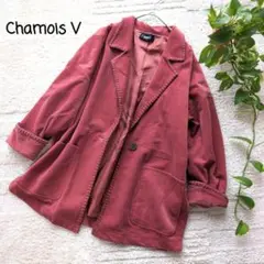 シャミーV Chamois V レッド系 テーラードジャケット 日本製 Fサイズ