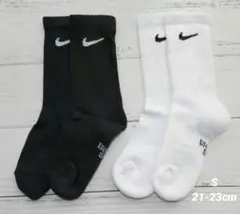 新品 NIKE ナイキ エブリデイ クルーソックス 2足 21-23cm S