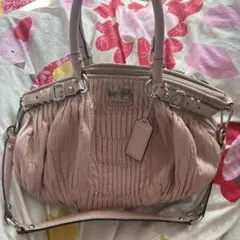 COACH コーチ　マディソン　ギャザードレザー　2WAY バッグ　ピンク