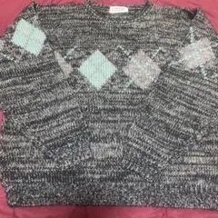 LIPSTAR アーガイル柄 ニットセーター 長袖