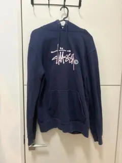Stussy ステューシー パーカー ネイビー ピンクロゴのサムネイル