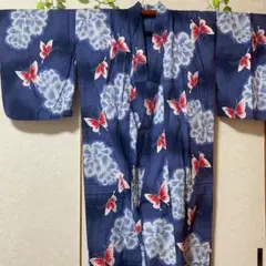 新品　しまむら　Komachiネイビー　 花柄浴衣・帯セット　大きいサイズ aimeeque komachi こまち 浴衣 しまむら セパレート浴衣 - メルカリ
