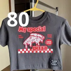 【新品未使用】MELHOR SORRISO! 限定版ピザTシャツ 80