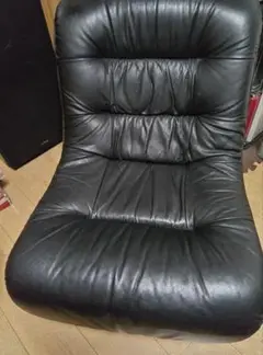 本革ブラックソファ　年代物、美品
