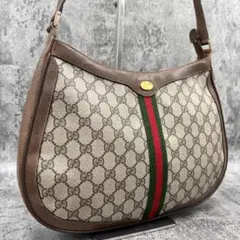 ✨極美品✨GUCCI シェリーライン ショルダーバッグ ホーボー GG レザー