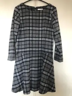 チェック柄ワンピース