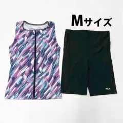 サンプル FILAフィラ レディース フィットネス水着 パープルMサイズ■A31