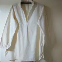 B.L.U.E. 長袖スキッパーブラウス ゆったり大きめMサイズ