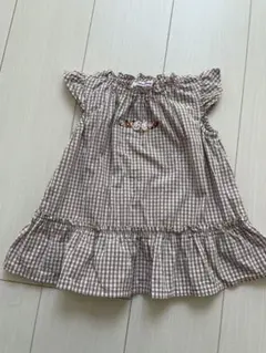 familiar ギンガムチェック ワンピース 90