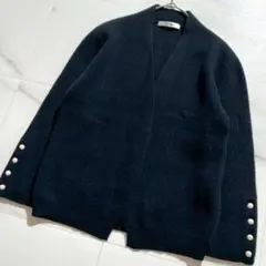 【極美品/カシミヤ100％/M】マックスマーラ カーディガン ネイビー