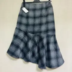 新品　GU ジーユー　マーメイドスカート　チェック柄