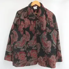 VINTAGE Bon Worth フラワー 総柄 ゴブラン ジップ ジャケット