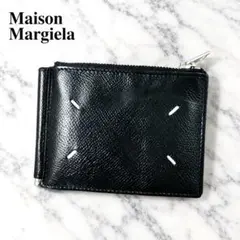 極美✨マルジェラ 二つ折り 財布 レザー 4ステッチ ブラック - メルカリ