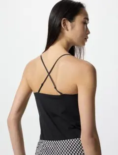 ⭐︎新品未使用⭐︎UNIQLO エアリズムコットンブラチューブトップ ブラック Ｌ