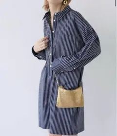 スローブシトロン SLOBECITRONストライプロンパースネイビーショート