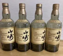 山崎12年　空瓶4本セット　100周年記念ラベル
