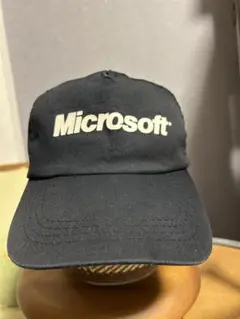 ヴィンテージ　Microsoft 6パネル　キャップ 黒 58cm