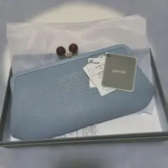 新品同様 perché がま口長財布 ブルー - メルカリ