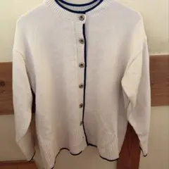 センスオブプレイス　カーディガン　ニット　白