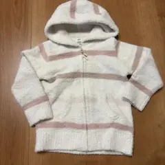 美品　ジェラートピケpique ボアストライプパーカー 90 100